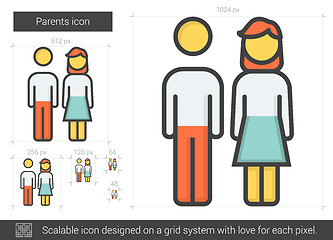 Image showing Parents line icon.