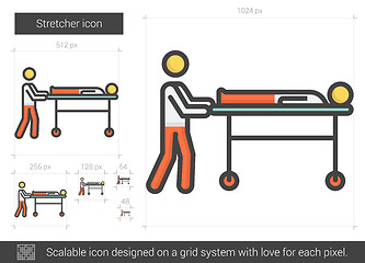 Image showing Stretcher line icon.