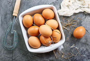 Image showing raw eggs