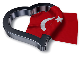 Image showing flag of turkey and heart symbol - 3d rendering