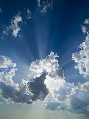 Image showing blue sky with beautiful clouds