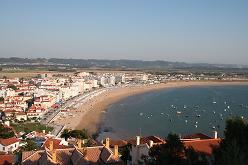 Image showing The beach of San Martinho de Porto