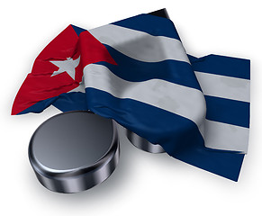Image showing music note and flag of cuba - 3d rendering