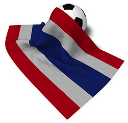 Image showing soccer ball and flag of thailand - 3d rendering