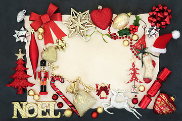 Image showing Noel and Christmas Background Border