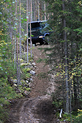 Image showing Offroad Driving with Scania Truck in Forest