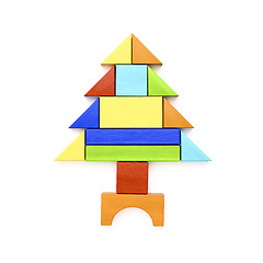 Image showing christmas tree building blocks