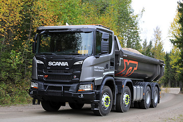 Image showing Scania G450 XT Tipper Hauls Sand