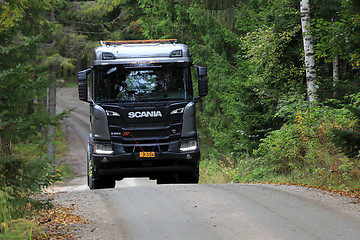 Image showing Scania G450 XT Tipper Truck Up Front