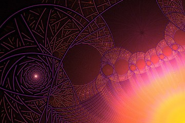 Image showing Psychedelic sun fractal