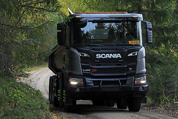 Image showing Scania G450 XT Tipper Truck Offroad Driving