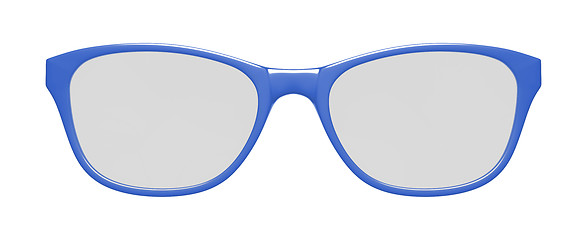 Image showing blue glasses on white background