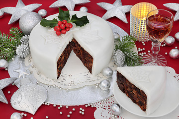 Image showing Delicious Christmas Cake 