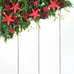 Image showing Christmas Background with Star Decorations 