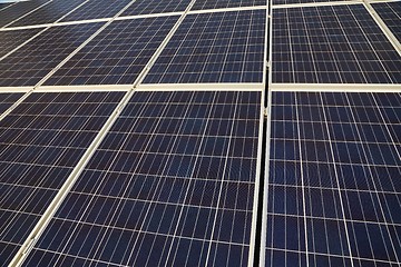 Image showing Solar panels on a roof