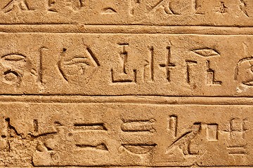 Image showing Ancient Hieroglyphic Script