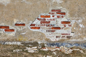 Image showing Brick Wall Closeup