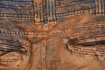 Image showing Trousers with mud