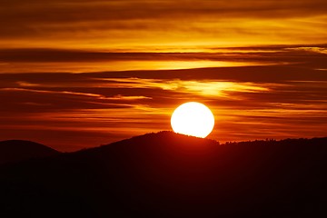 Image showing Sunrise Hilly Landscape