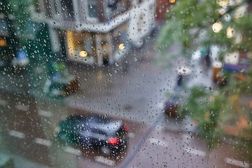 Image showing Rainy window surface