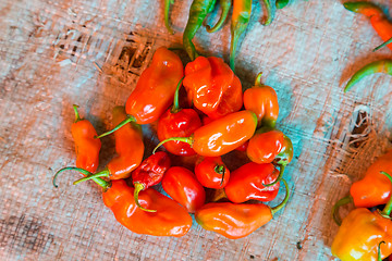 Image showing Red paprika being sold at local food market.