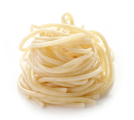 Image showing boiled spaghetti on a white background