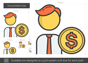 Image showing Accountant line icon.