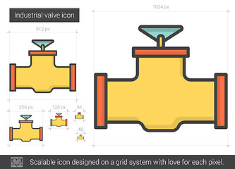 Image showing Industrial valve line icon.