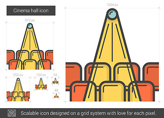 Image showing Cinema hall line icon.