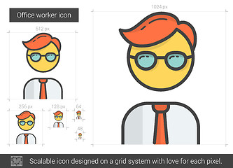 Image showing Office worker line icon.