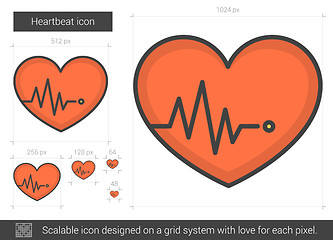 Image showing Heartbeat line icon.