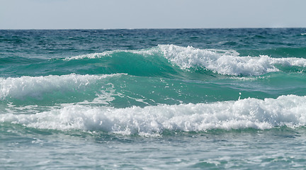 Image showing Tidal waves at sea