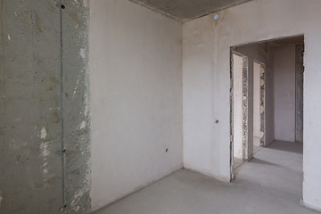 Image showing The layout of the apartment in the new building, the doorways to the rooms