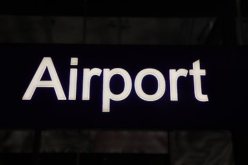Image showing Airport Station Sign