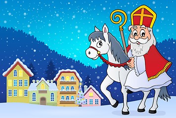 Image showing Sinterklaas on horse theme image 2