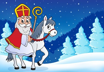 Image showing Sinterklaas on horse theme image 6