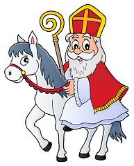 Image showing Sinterklaas on horse theme image 1