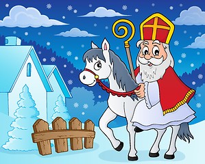 Image showing Sinterklaas on horse theme image 5