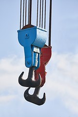 Image showing Old Crane Hooks