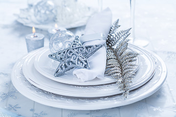 Image showing Decorated Christmas table