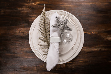 Image showing Christmas place setting