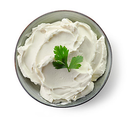 Image showing Bowl of cream cheese