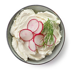 Image showing Bowl of cream cheese