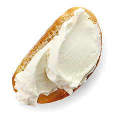 Image showing toasted bread with cream cheese