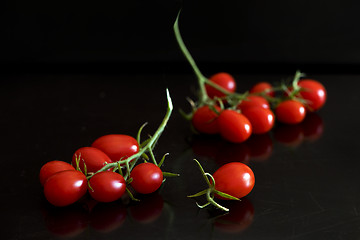 Image showing Bunch of cherry tomatoes