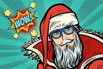 Image showing wow Hipster Santa Claus