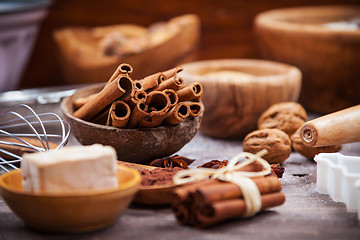 Image showing Assorted baking ingredients