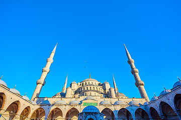 Image showing The Blue Mosque also called Sultan Ahmed Mosque or Sultan Ahmet Mosque in Istanbul, Turkey