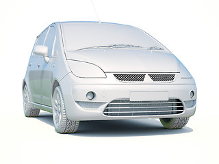 Image showing 3d Car White Blank Template