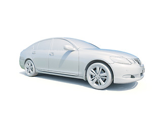 Image showing 3d Car White Blank Template